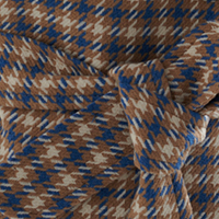 Gird pattern in camel with blue color