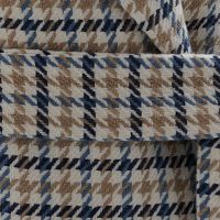 Houndstooth navy blue and camel