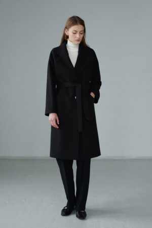 płaszcz damski oversizowy wiązany